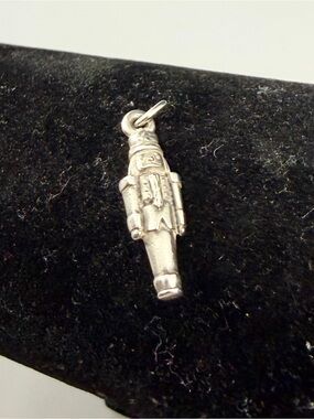 JAMES AVERY Sterling Silver 3-D Nutcracker Soldier Charm Pendant; RETIRED